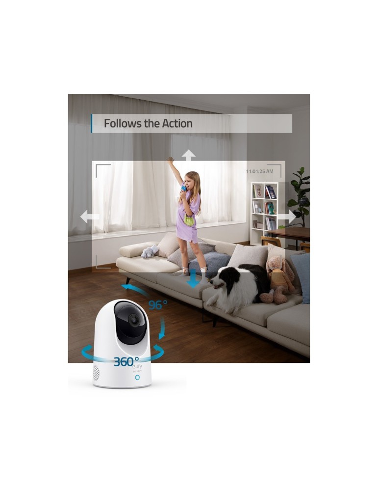 EUFY Eufy Indoor Cam 2K Pan & Tilt — vnitřní kamera s AI a nočním viděním