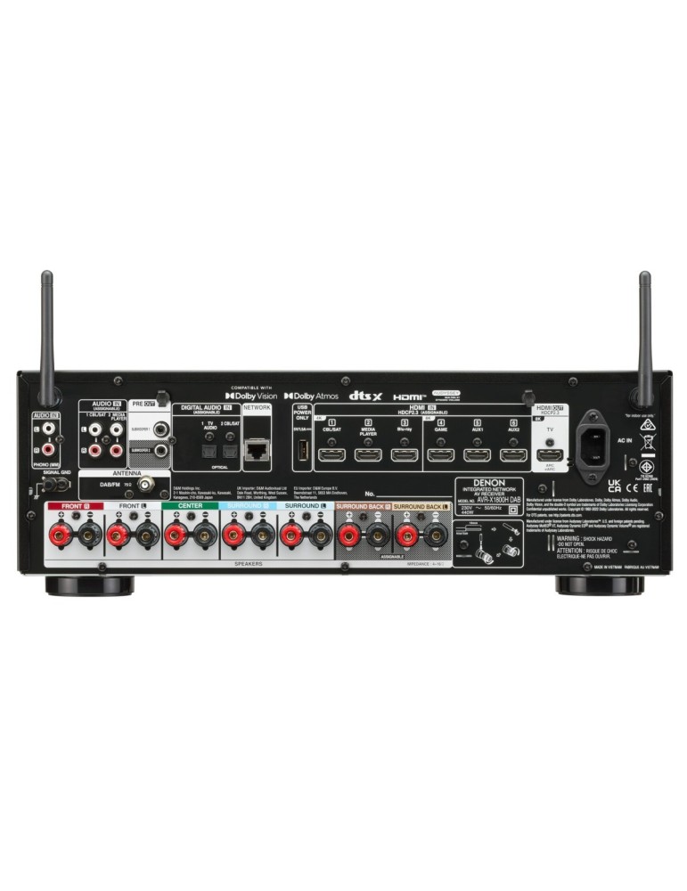DENON Denon AVR-X1800H DAB — AV receiver 8K HDMI eARC s HEOS a DAB+