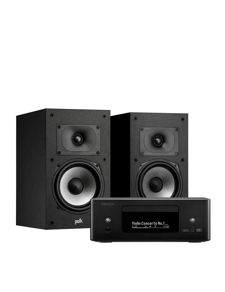DENON Stereo sestava Denon RCD-N12 DAB — CD/streaming + Polk MXT20