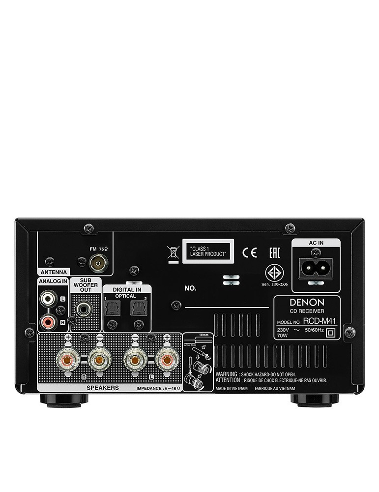DENON Denon RCD-M41 — mikro CD receiver s Bluetooth, FM/RDS, optický vstup