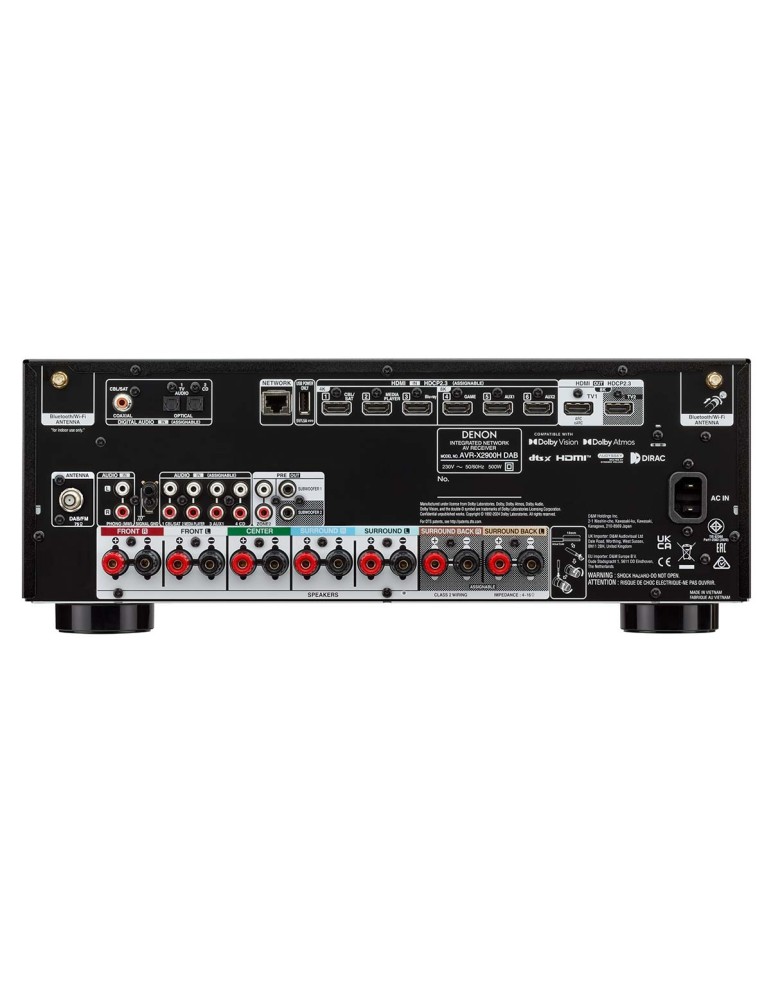 DENON Denon AVR-X2900H DAB — AV přijímač 7.2, Dolby Atmos, 8K